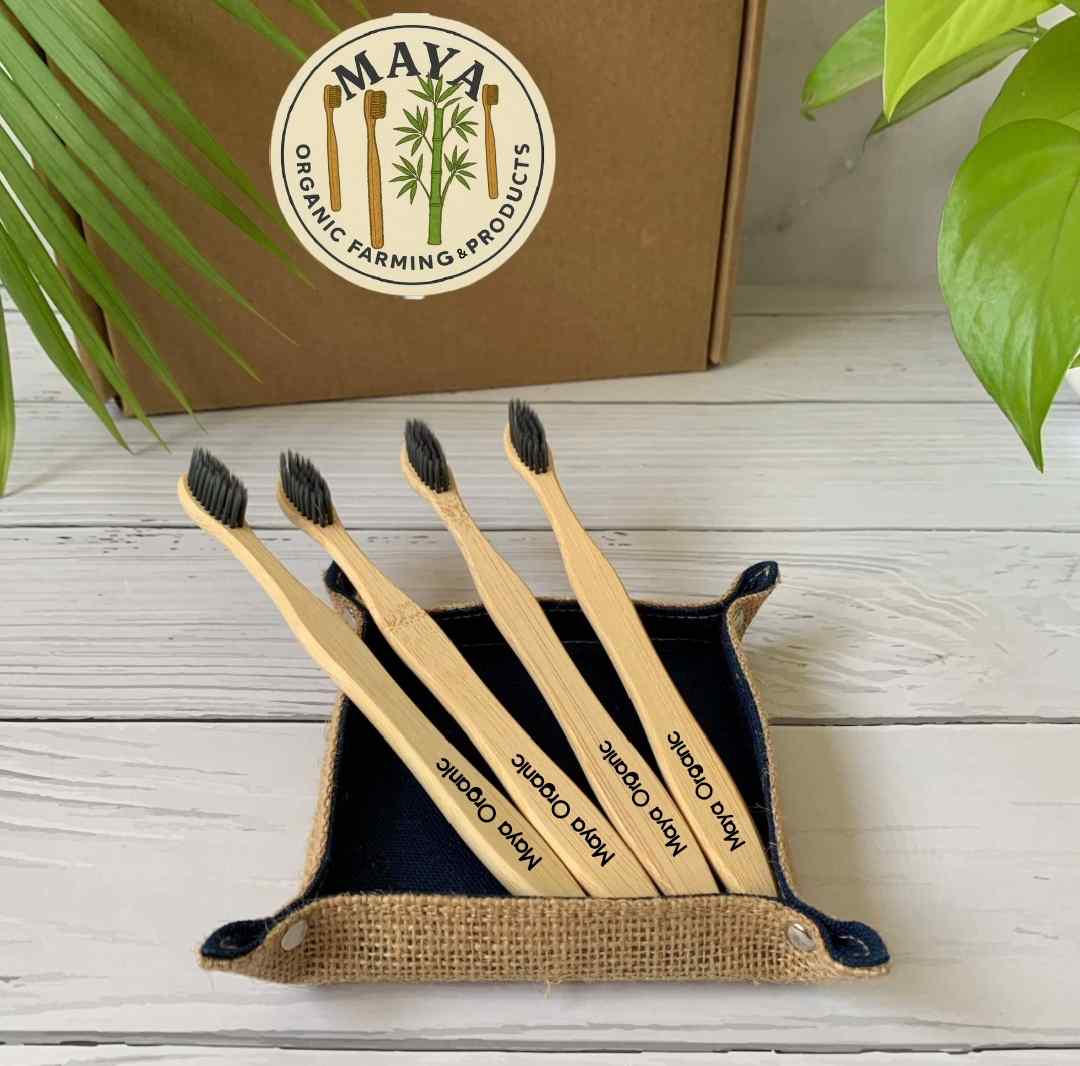 Bamboo Toothbrush – Family Pack (4 Brushes)