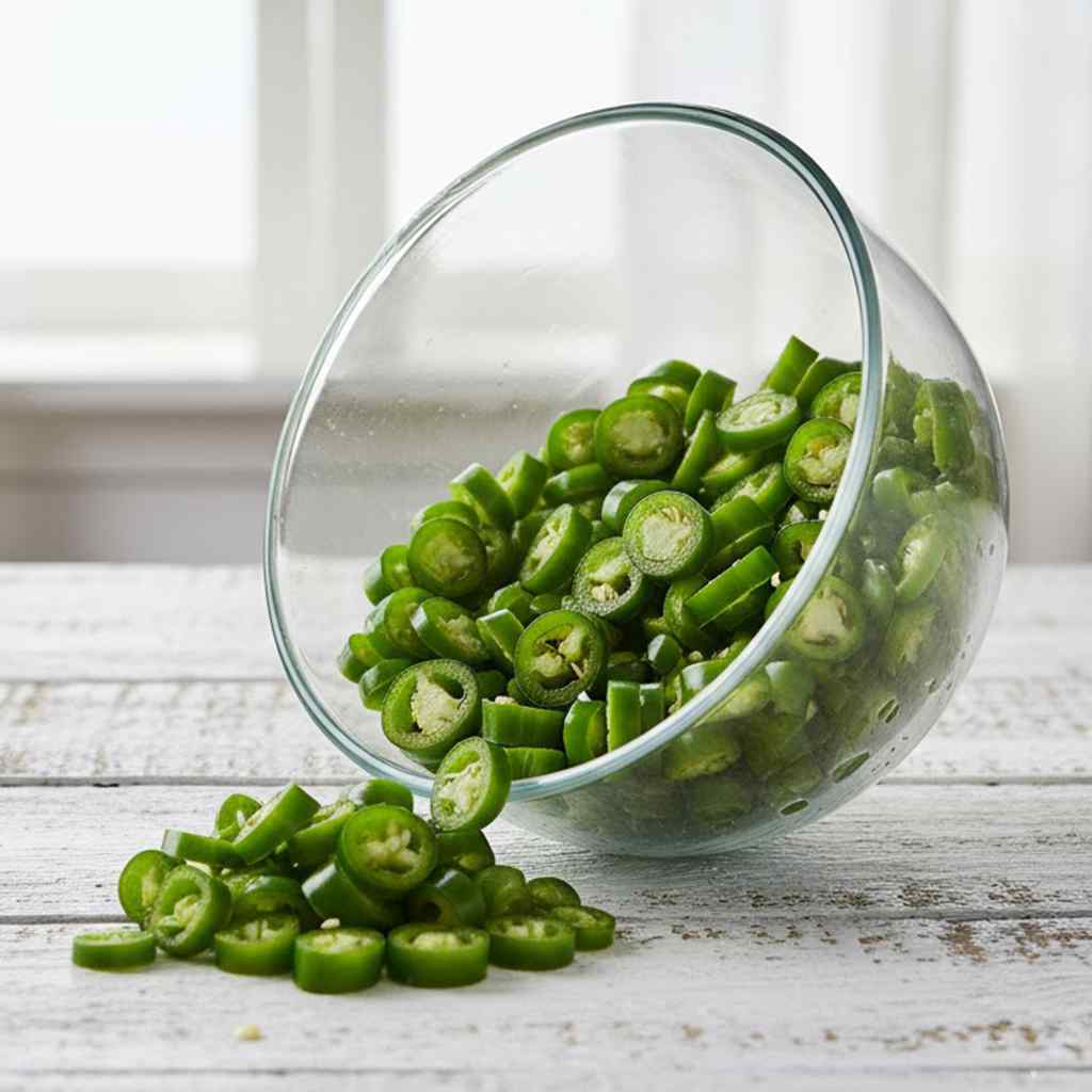 Green Chillies (Cut)