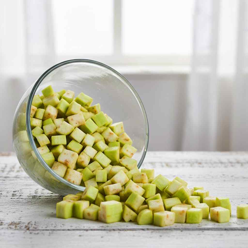Long Green Brinjal - (Dice)