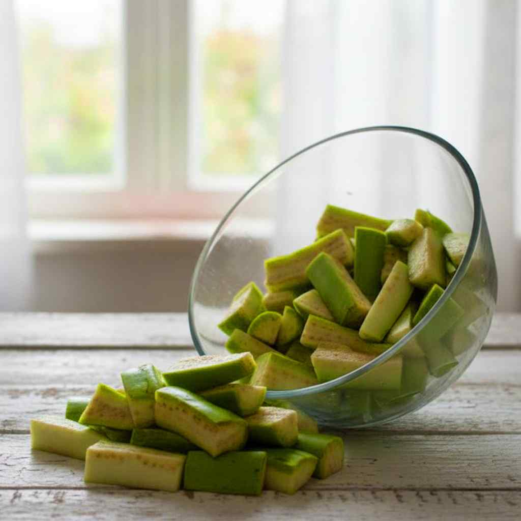 Long Green Brinjal ( Long Dice )
