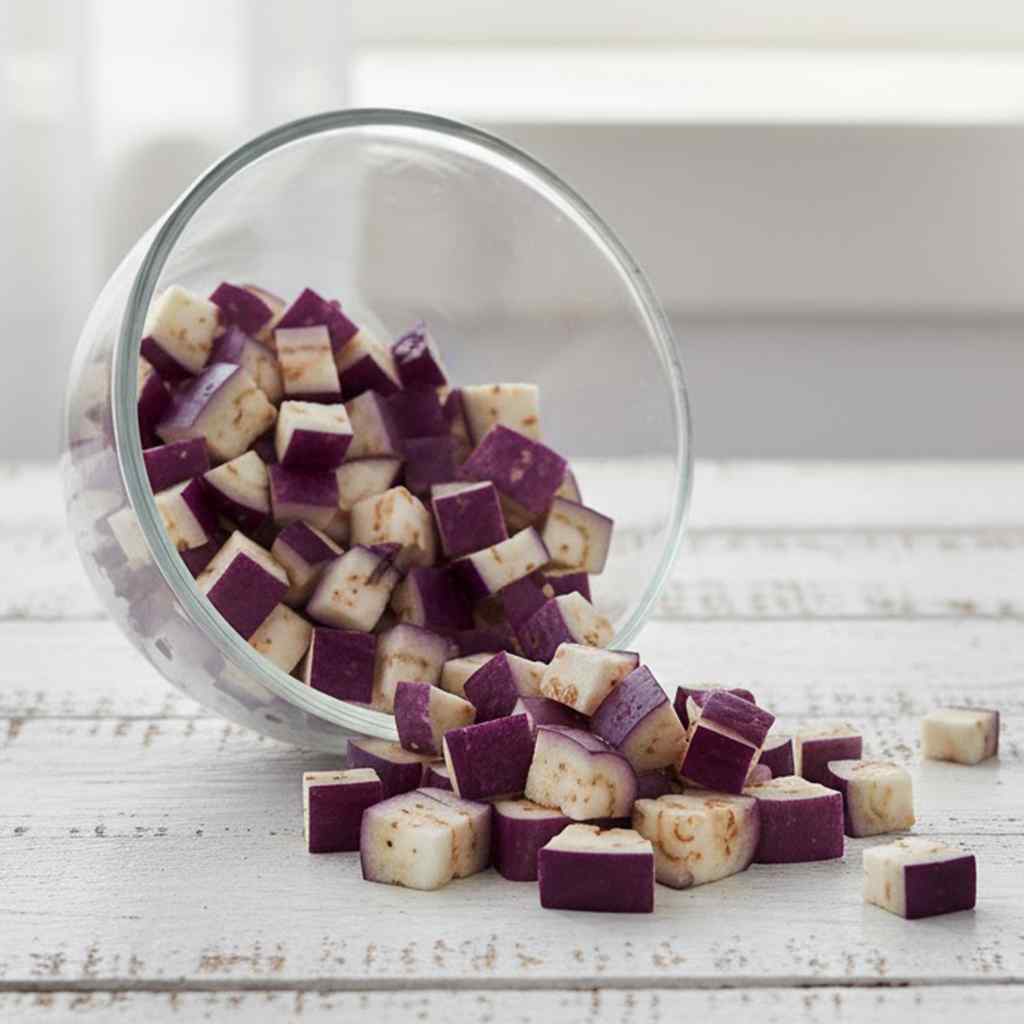 Long Purple Brinjal ( Diced)