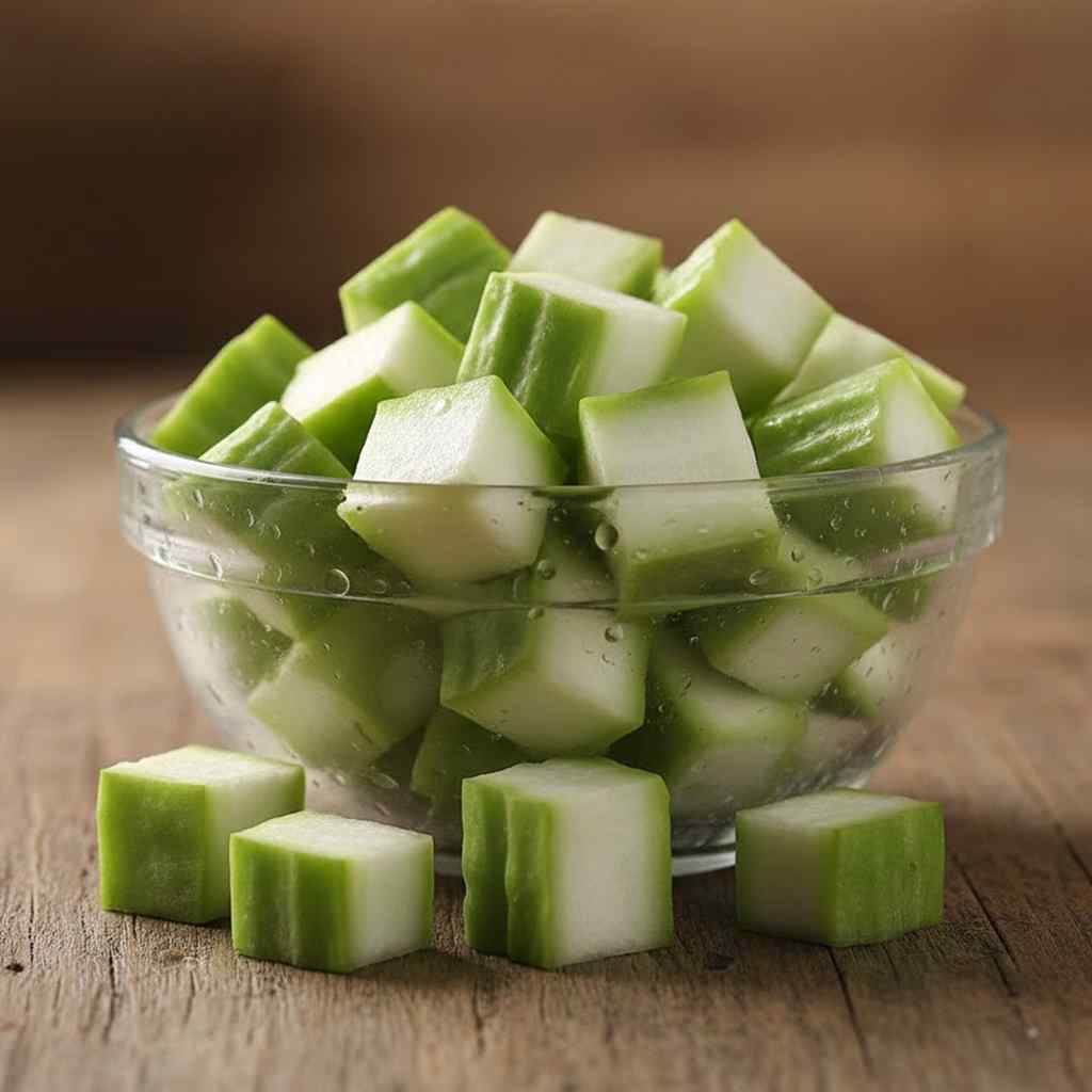 Ridge Gourd (Big Diced)