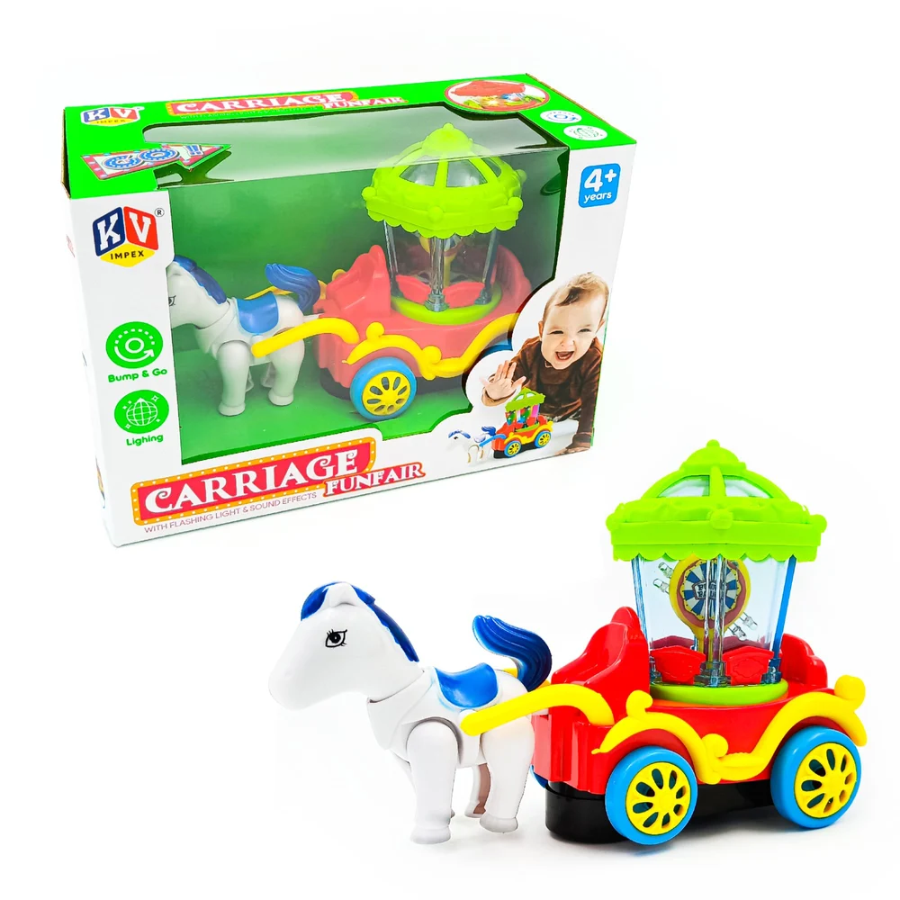 Bump & Go City Carriage Funfair (Horse) With Light And Music