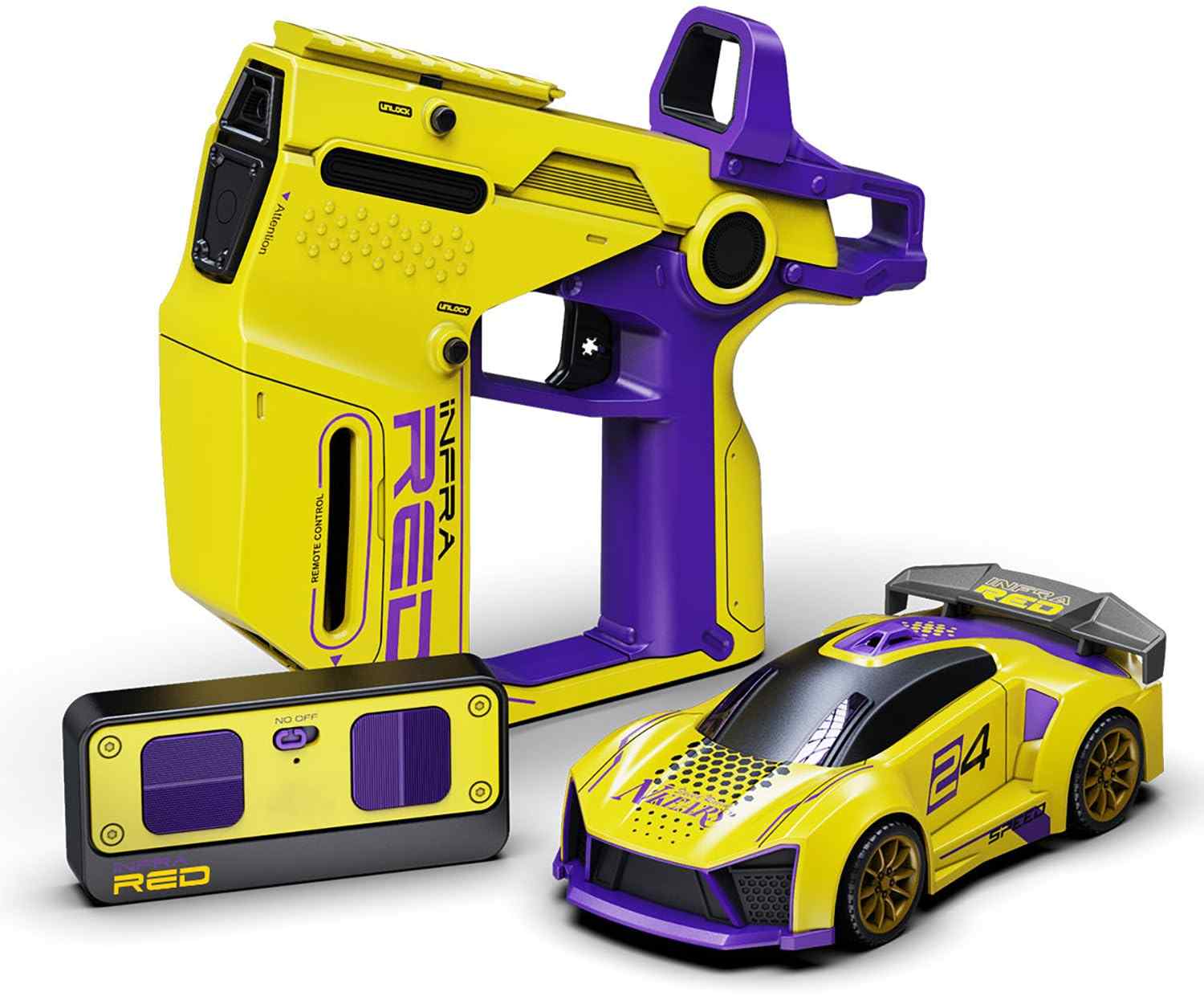 2-Player Infrared Battle RC Car Toy with Dual Remotes | Shoot & Knock-Down Action Game | Time-Bound Dodge & Shoot Knock-Down Game | Interactive Racing & Target Toy for Kids