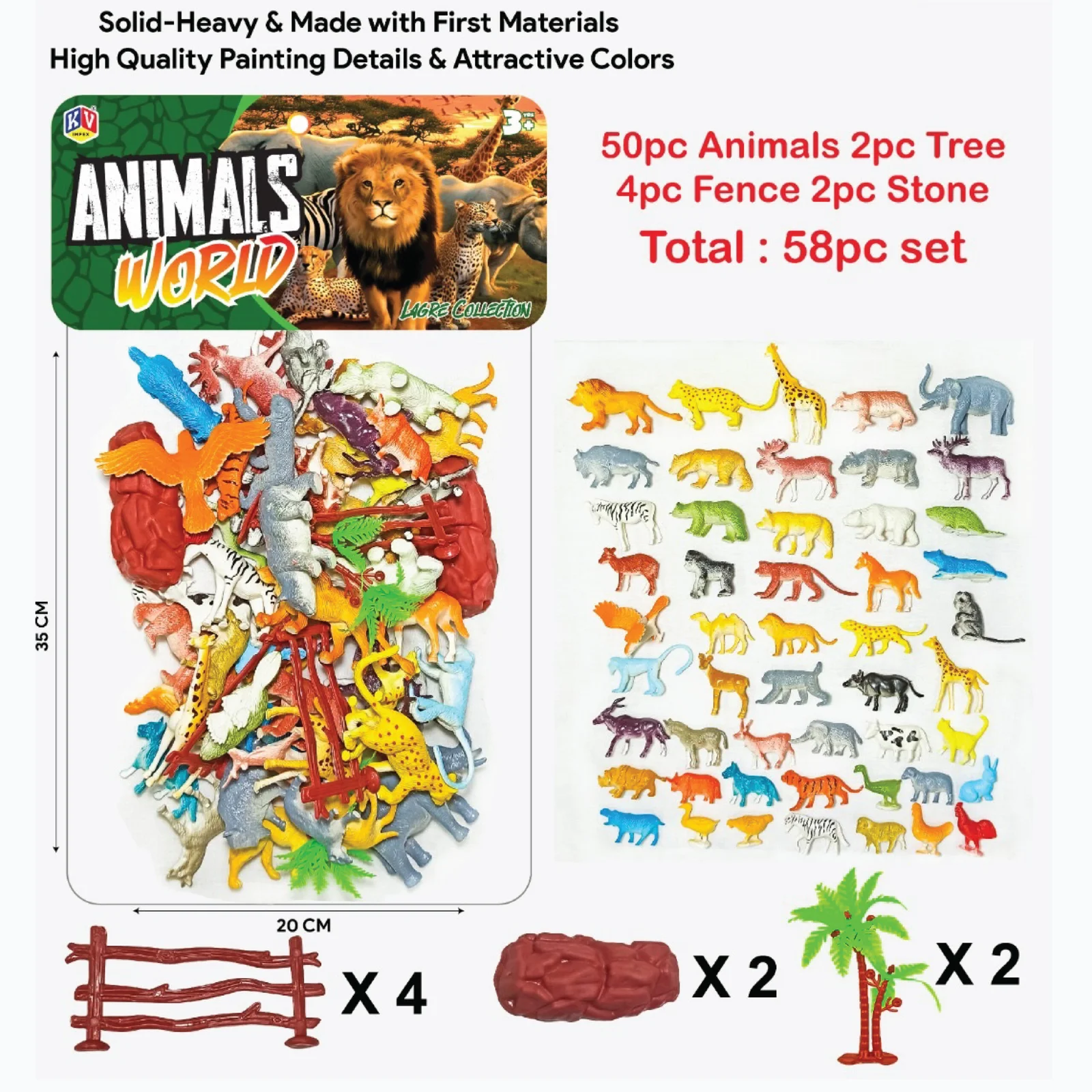 50 Pc Animal Toy Set